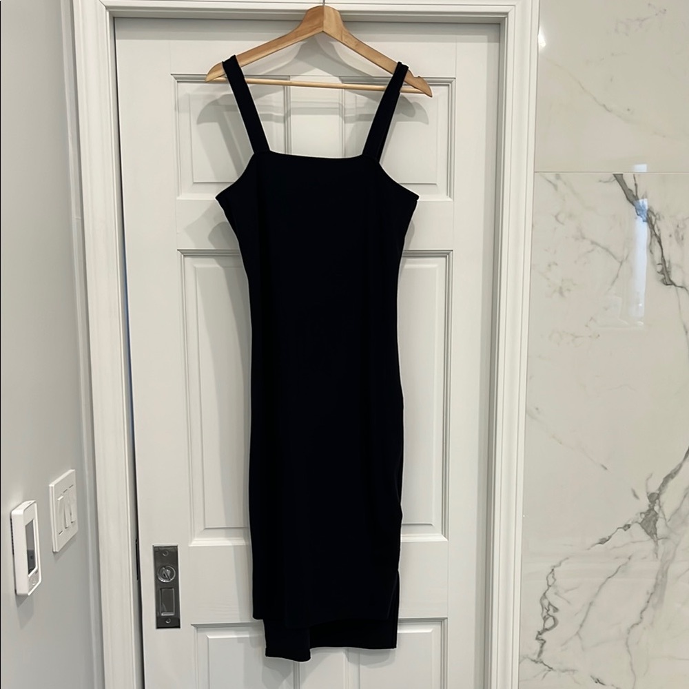 The Drop Women's Size M Amelia Square-Neck Strappy Bodycon Midi Tank Dress